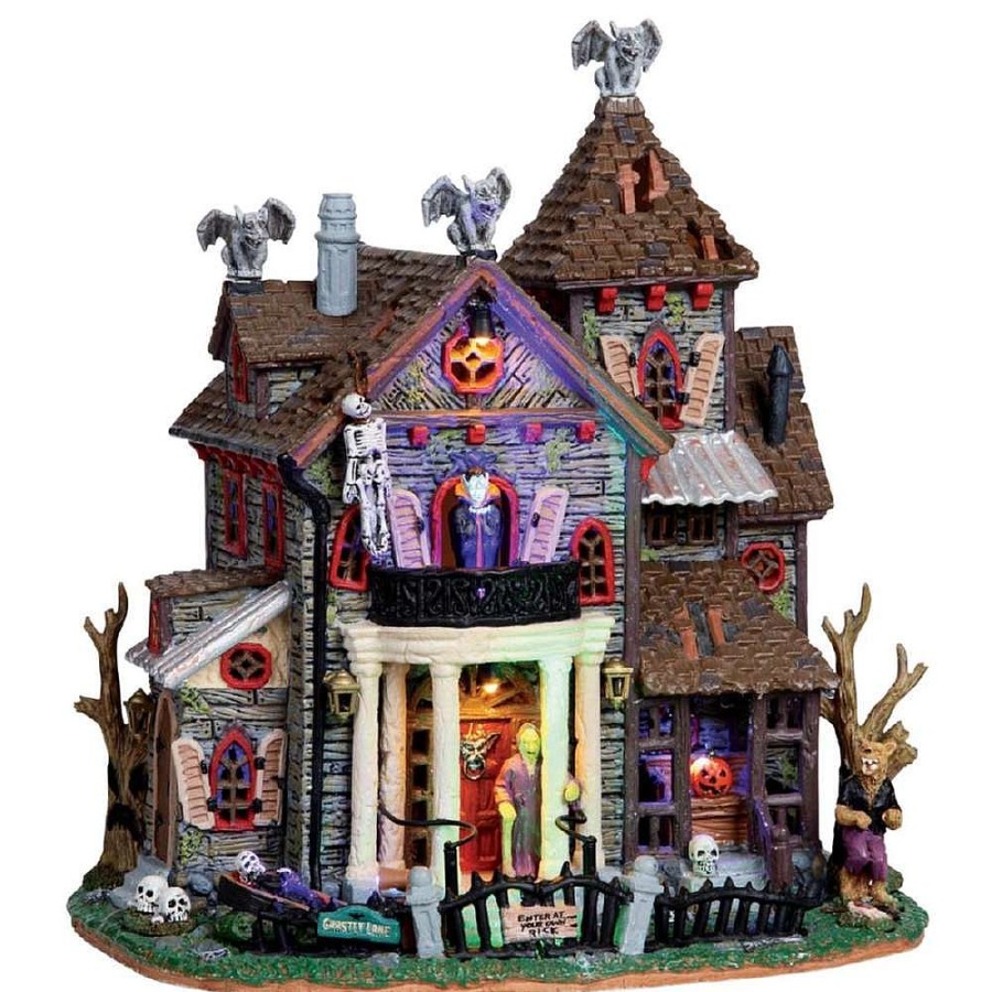 Halloween Villages | Lemax Lemax 13 Ghastly Lane, With 4.5V Adaptor 05003 Lemax Spooky Town