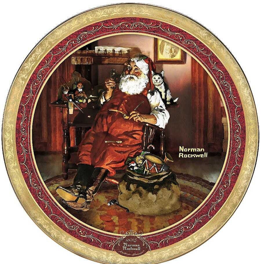 Tableware | North Pole Bradford Exchange Norman Rockwell When Winter Comes 0106691016